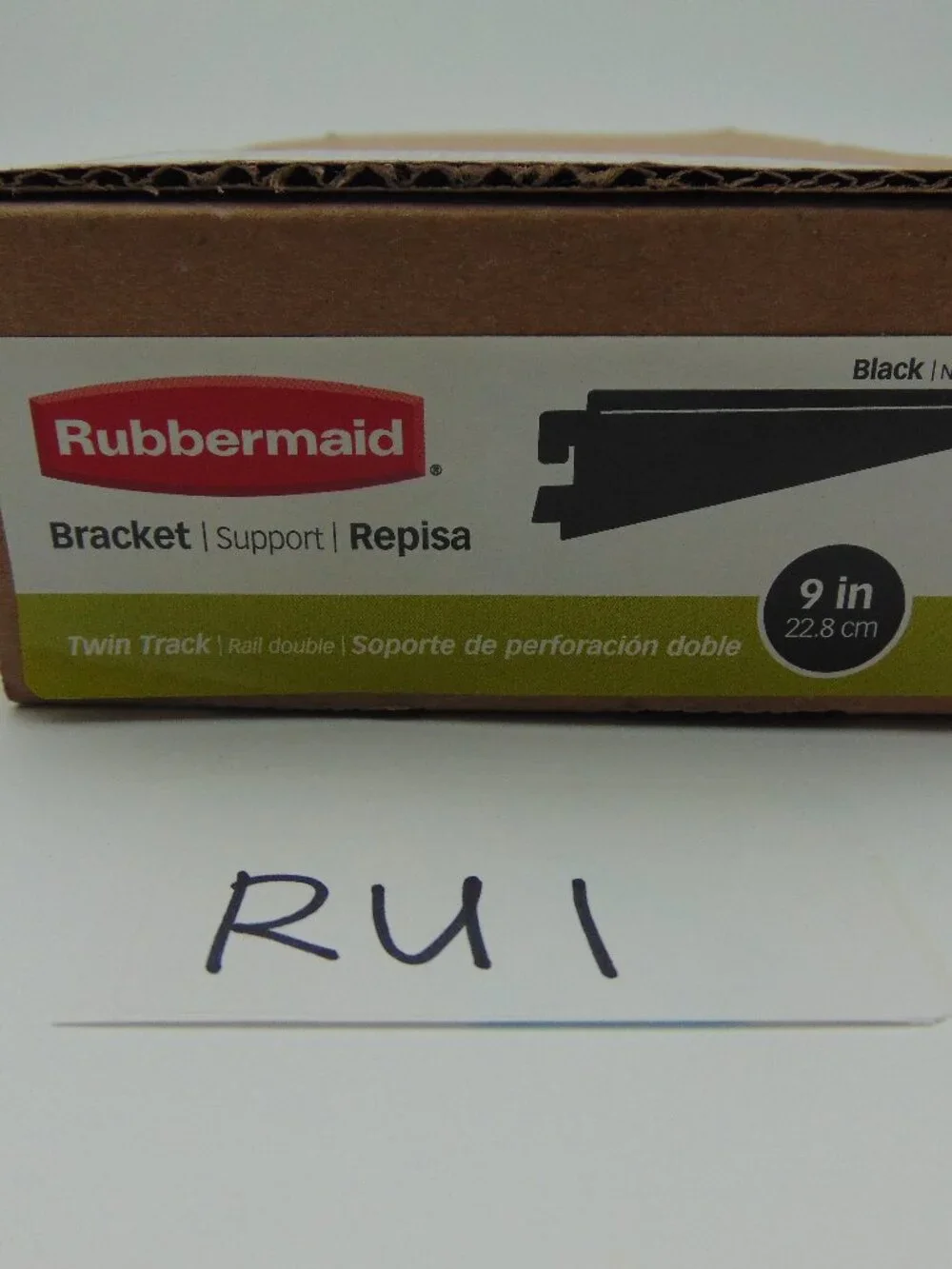 Rubbermaid 9” Twin Track Black Shelf Brackets FG4C0402BLA 16 Pack